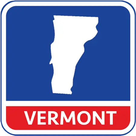 A map of the state of Vermont in the United States. The map is colored white.